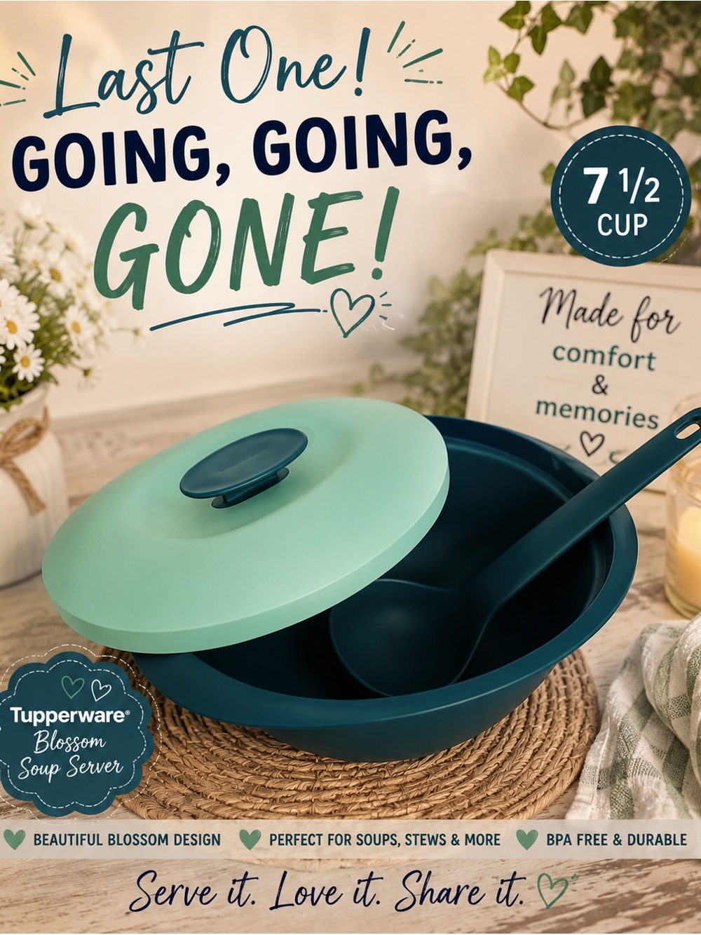 New item from Tupperware blossom soup server - Picture 1 of 9